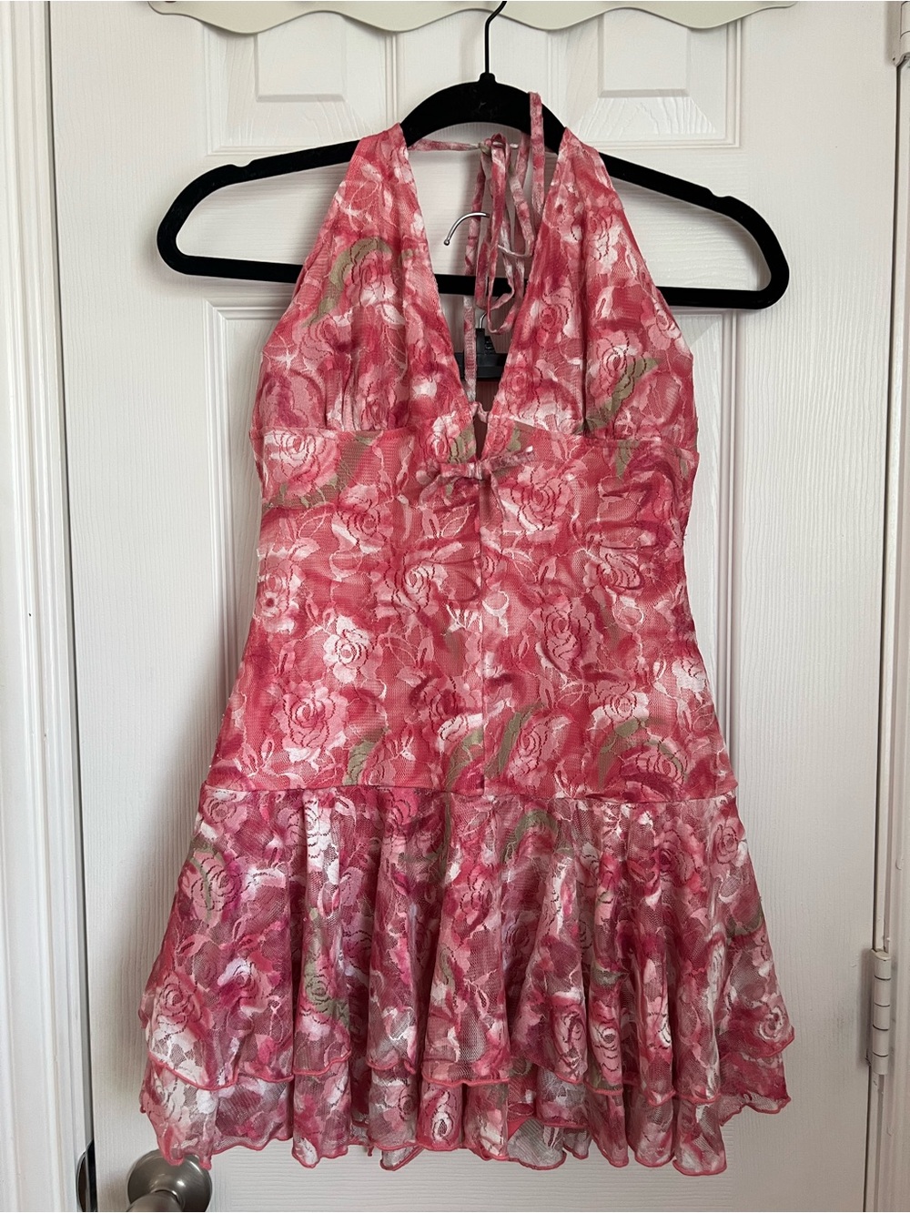 Cider Pink Floral Halter Camisole Dress